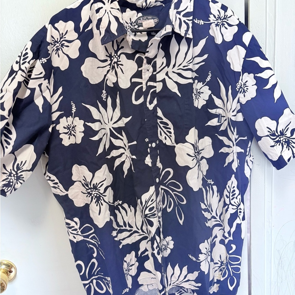 Navy Floral Men's Shirt